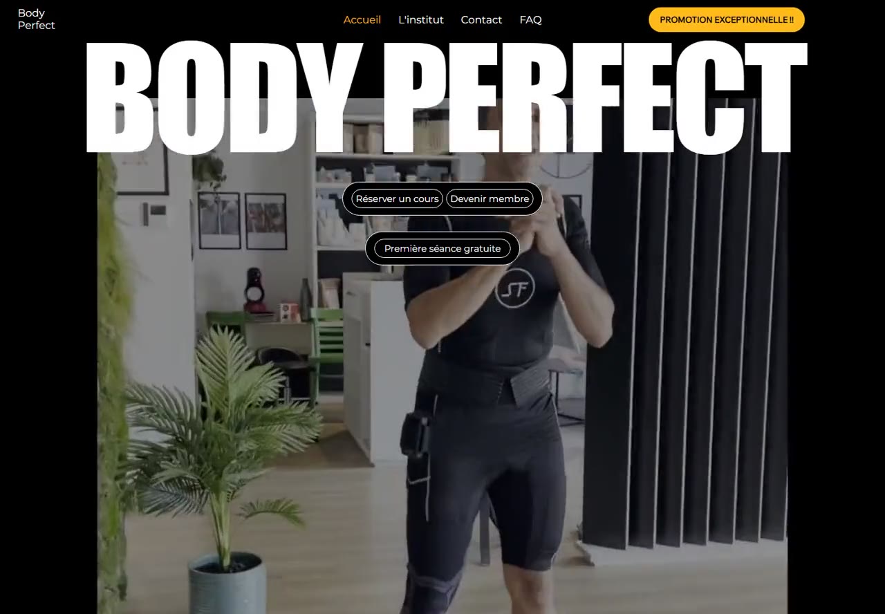 Aperçu du site Body Perfect