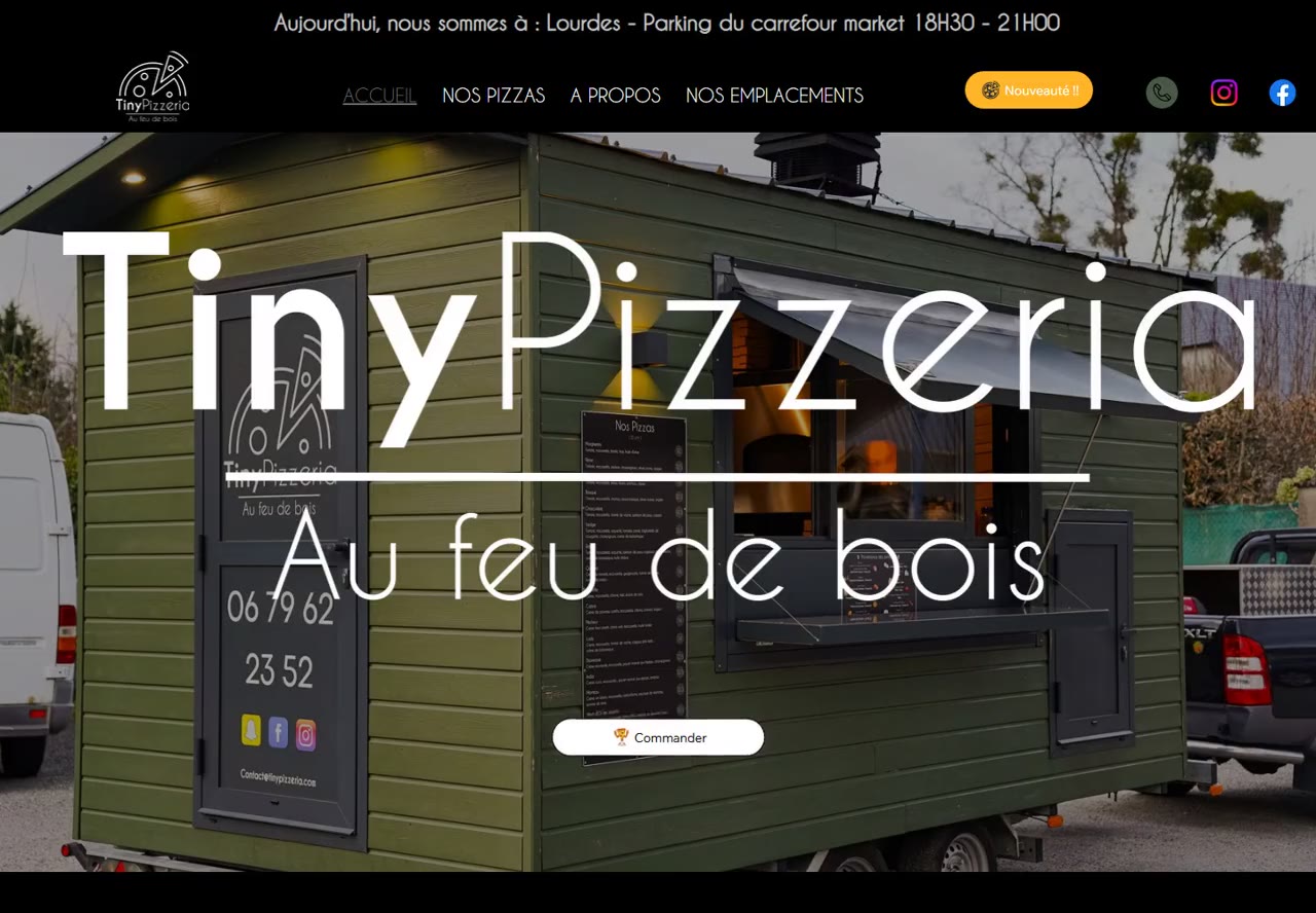 Aperçu du site Tiny Pizzeria